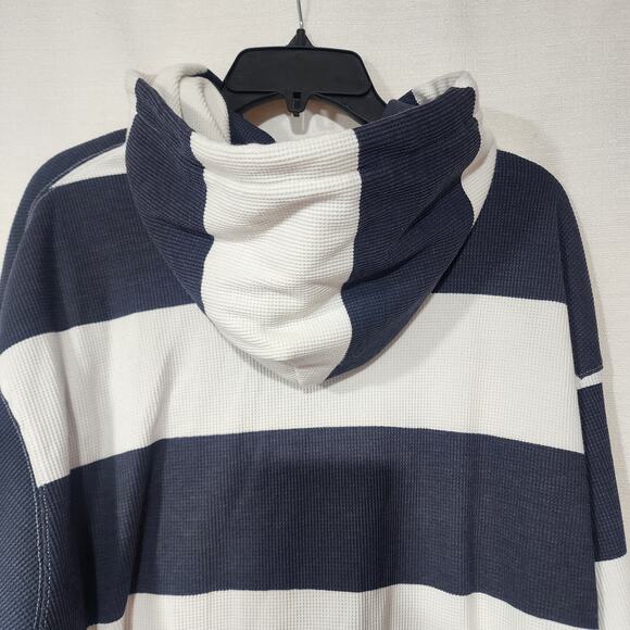 Levi's blue and white thermal Rugby hoodie men size XXL - Picture 7 of 8
